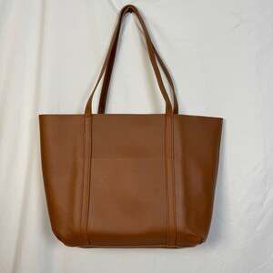 Henny + Lev Danielle Tote Bag in Cognac Vegan Leather
